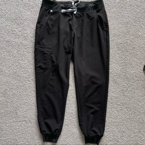 FIGS Zamora Joggers Scrub Pants Black Size Large